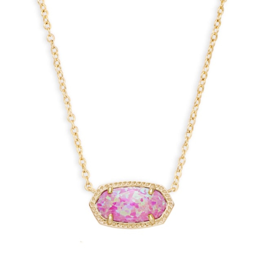 Elisa Pendant Necklace In Fuchsia Kyocera Opal